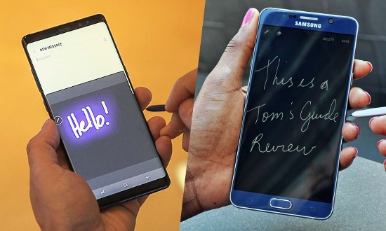 Đọ dáng giữa Samsung Galaxy Note 8 và Note 5
