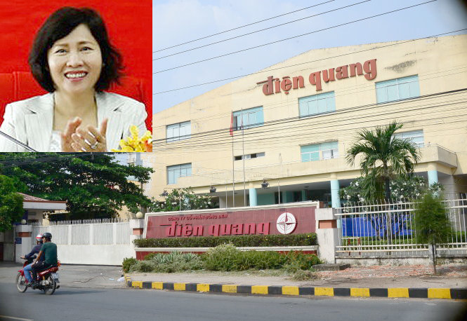 Cổ phiếu của Công ty bóng đèn Điện Quang ảnh hưởng mạnh sau khi bà Hồ Thị Kim Thoa bị đưa ra xem xét kỷ luật