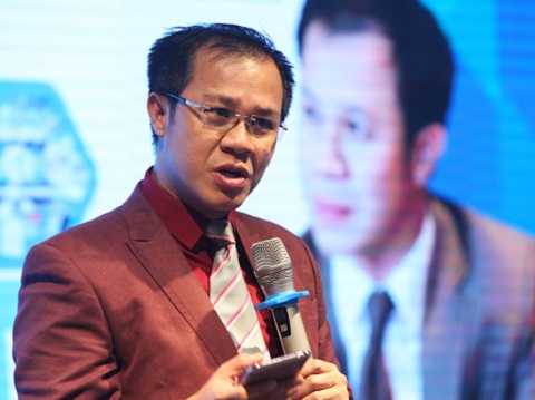 Ông Nguyễn Hữu Thái Hoà chia sẻ tại Workshop: “Cách mạng công nghiệp 4.0 - Cơ hội nào cho Startup?”. Ảnh: Hữu Nghị 