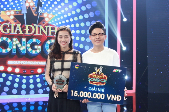  Trong khi đó, cặp chị em Ngọc Linh - Chí Công đạt 87.5 điểm, về nhì với giải thưởng 15 triệu đồng.