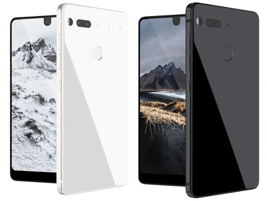 Essential Phone: Đây chính là điện thoại thông minh của Andy Rubin, cha đẻ hệ điều hành Android. Thiết bị được gọi là Essential Phone với thiết kế đẹp, sang trọng với mặt trước khá giống Xiaomi Mi MIX nhưng sang hơn khi toàn bộ thân máy được làm từ titanium và ceramic (gốm).