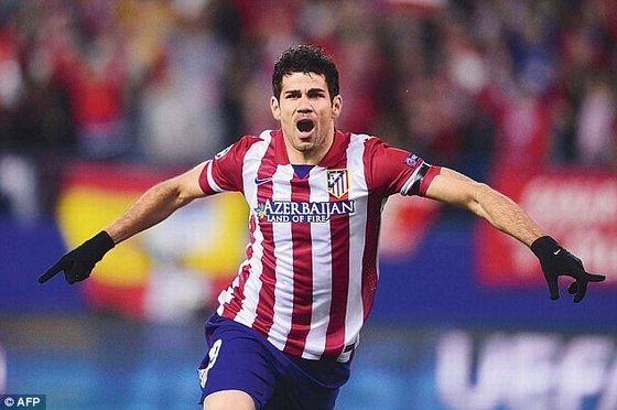Costa chính thức trở lại với đội bóng cũ Atl.Madrid