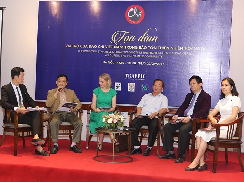 Tọa đàm về vai trò của các cơ quan báo chí Việt Nam trong việc bảo vệ thiên nhiên hoang dã và thể hiện thái độ không khoan nhượng đối với việc tiêu thụ động, thực vật hoang dã nguy cấp tại Việt Nam.