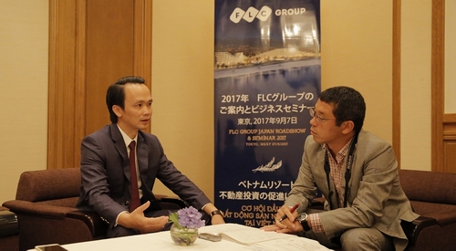 Chủ tịch FLC Trịnh Văn Quyết trao đổi với nhà đầu tư tại Nhật Bản