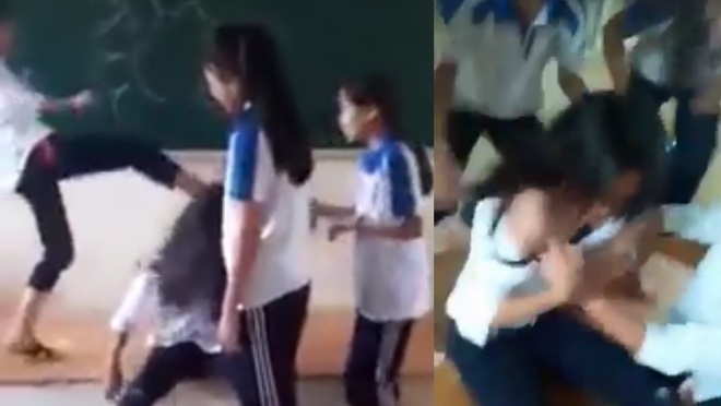 Hà Nội: Đình chỉ 6 nữ sinh đánh hội đồng, lột áo bạn cùng trường