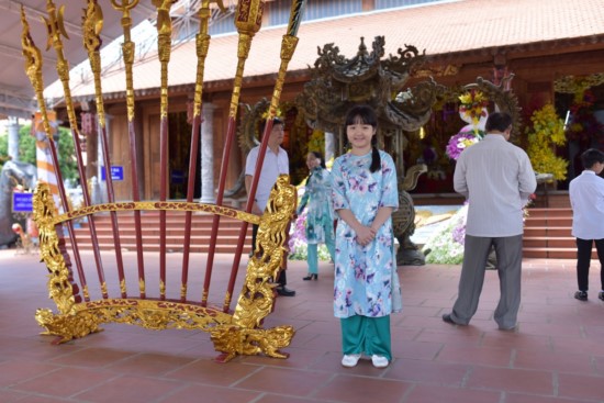 Cô con gái Bích Ngọc của Trang Nhung năm nay 10 tuổi nhưng sớm bộc lộ tài năng thiên bẫm của mình. 