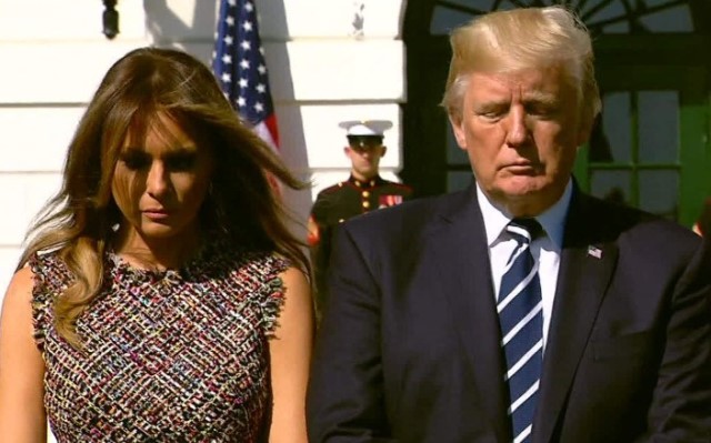Tổng thống Mỹ Donald Trump (phải) và Đệ Nhất phu nhân Melania Trump. Ảnh: CNN