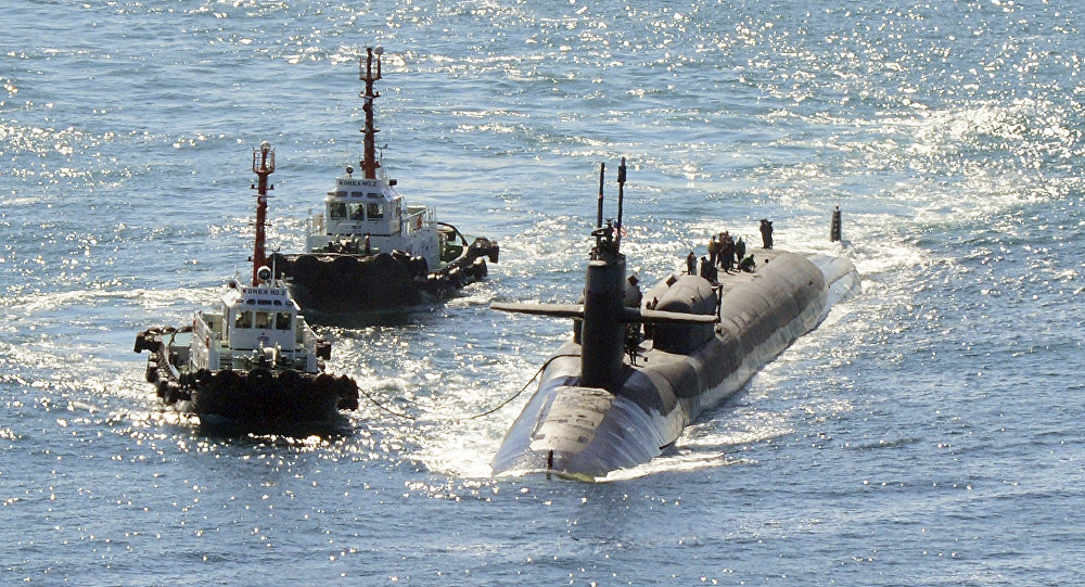 Mỹ còn đưa tàu ngầm USS Michigan đến áp sát Triều Tiên