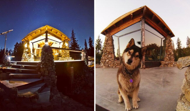 Nhà sinh thái: Mike Basich, vận động viên trượt ván tuyết nổi tiếng, đã lựa chọn xây dựng ngôi nhà nhỏ rộng 23 m2 trên núi. Ngôi nhà chỉ sử dụng nguyên liệu sinh thái và năng lượng sạch từ pin mặt trời.   