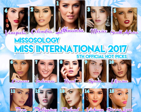 Thùy Dung được bình chọn vào top 15 Miss International 2017