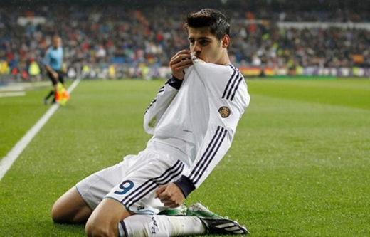 Morata khi còn thi đấu cho Real Madrid