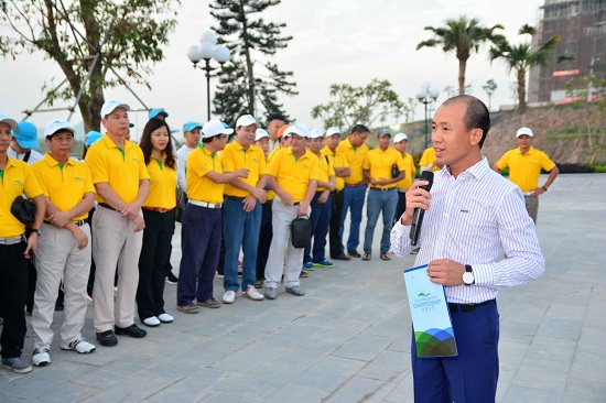 Ông Nhữ Văn Hoan- PTGĐ TT Công ty CP quản lý sân golf Biscom phát biểu tại Lễ khai mạc