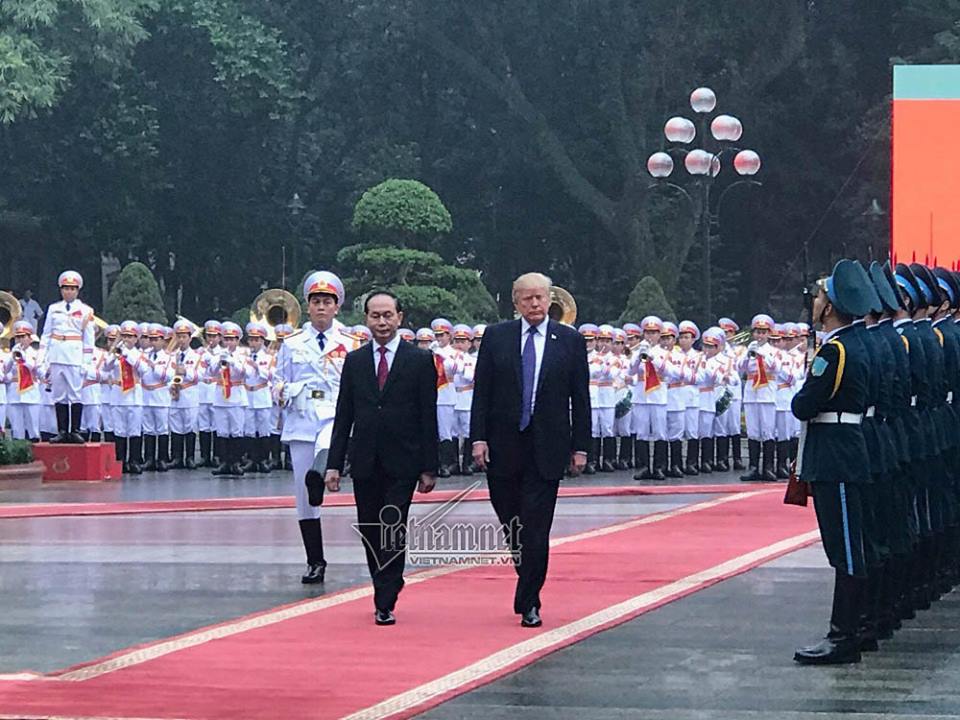 Lễ đón Tổng thống Donald Trump tại Phủ Chủ tịch