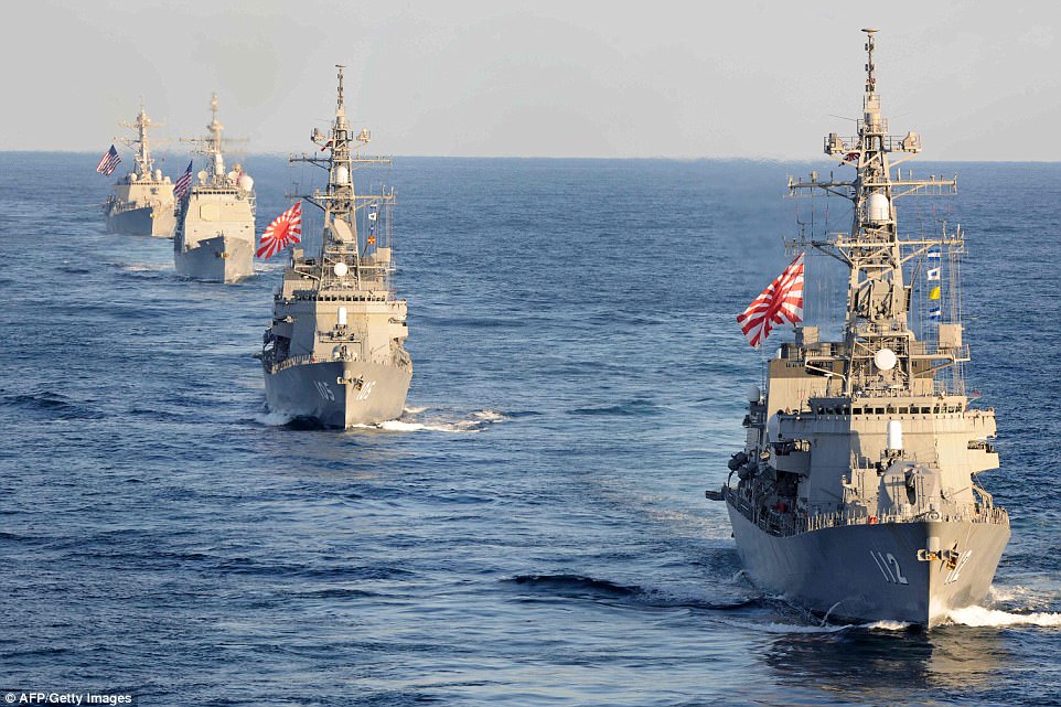 Các chiến hạm của Nhật Bản cũng tham gia cuộc tập trận