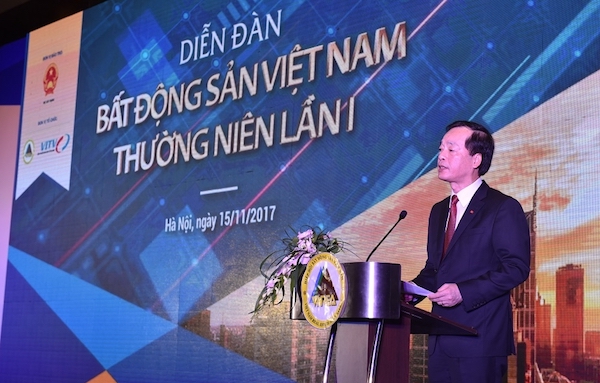 Bộ trưởng Xây dựng Phạm Hồng Hà phát biểu tại Diễn đàn Bất động sản Việt Nam