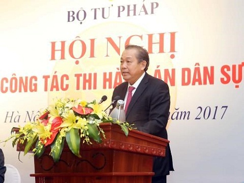 Phó Thủ tướng Thường trực Chính phủ Trương Hòa Bình phát biểu. Ảnh: Doãn Tấn - TTXVN