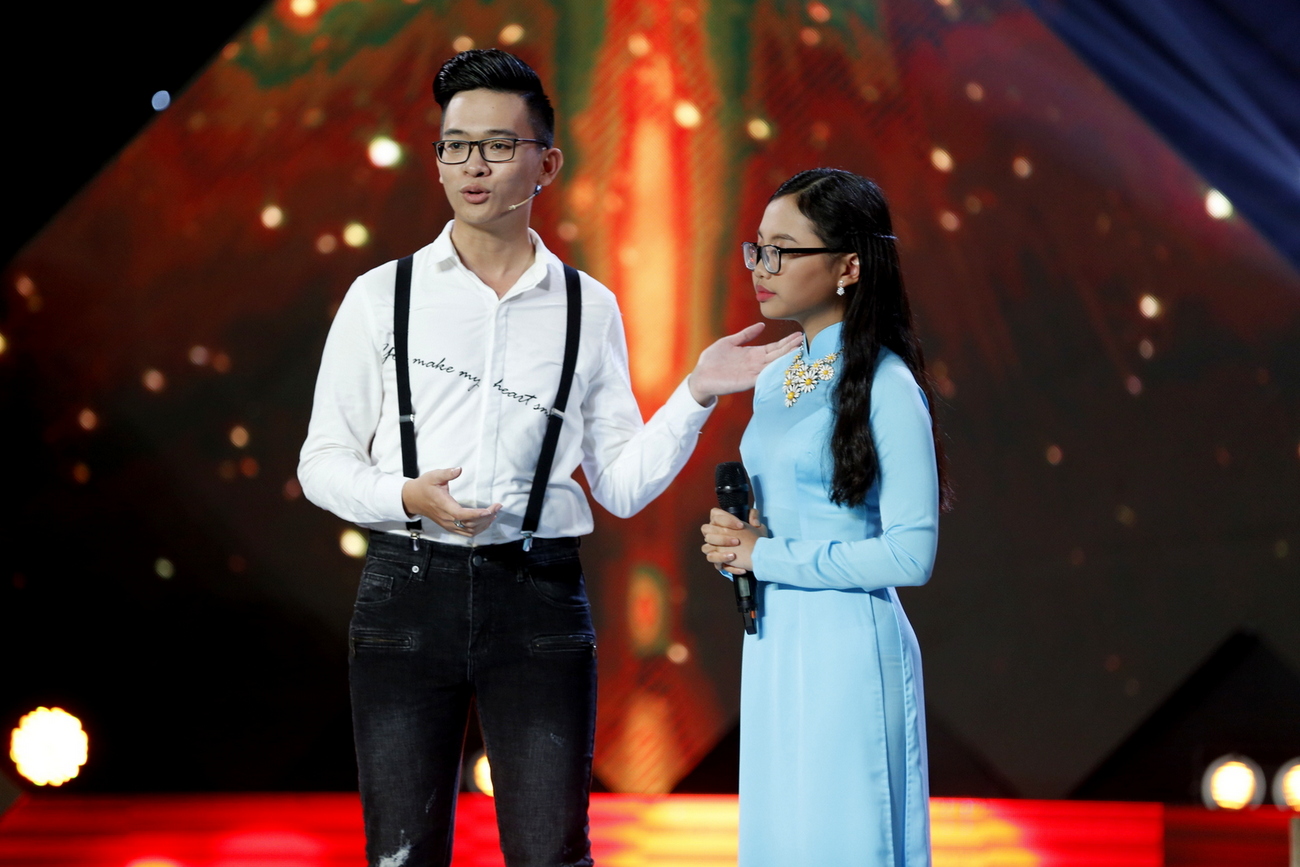 Thí sinh Quang Huy và khách mời Phương Mỹ Chi