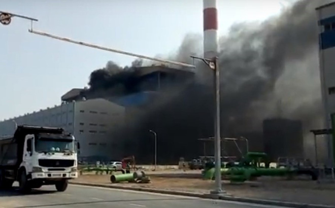 Làm rõ nguyên nhân cháy lớn tại công trường nhà máy Nhiệt điện Thái Bình 2