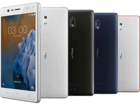 Nokia 3 (3 triệu đồng). Sự trở lại của Nokia với sản phẩm giá mềm này đã giúp thương hiệu giành thị phần tại Việt Nam. Máy được trang bị màn hình IPS LCD 5-inch, độ phân giải 720 x 1280 pixels cho khả năng hiển thị tốt. Nokia 3 được trang bị sẵn hệ điều hành Android 7.0 Nougat kết hợp với chip MT6737 4 nhân tốc độ 1.3 Ghz, RAM 2 GB, ROM 16 GB được hỗ trợ thẻ nhớ ngoài lên đến 128 GB. 