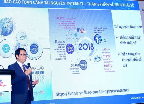 Ông Trần Minh Tân - Giám đốc VNNIC công bố Báo cáo tài nguyên Internet Việt Nam 2018