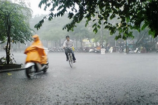 Bắc Bộ mưa rào, đề phòng gió giật mạnh