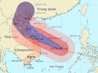 Bão đổi hướng, dự báo lan rộng ra phía Bắc