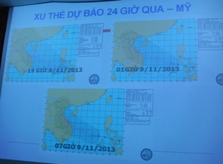 Nhiều dự báo khác nhau về bão HaiYan