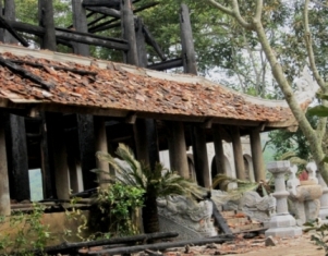 Chưa rõ nguyên nhân cháy rụi đền thờ Lê Lai
