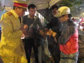 Cô gái mang thai lên cầu Chương Dương tự tử