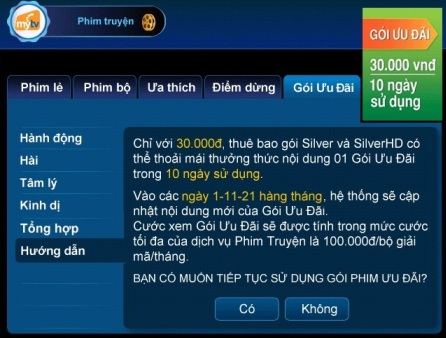 MyTV ra mắt gói cước ưu đãi siêu hấp dẫn