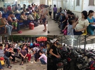  Bệnh viện Nhi: Quá tải từ lối vào đến phòng chờ!