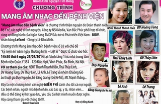 Mang âm nhạc đến bệnh viện tri ân ngày 27/7