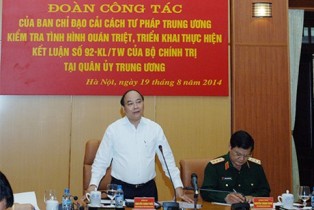 Tư pháp quân đội: Cần thu gọn, giảm biên chế