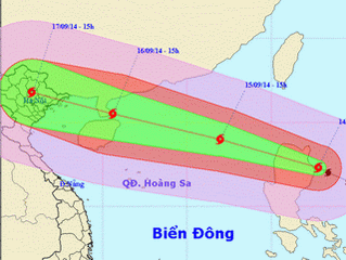 Bão mạnh cấp 13 đã vào Biển Đông