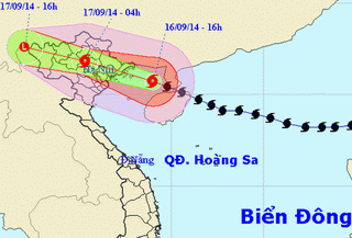 Gió giật cấp 12 trên đất liền trong vài giờ tới