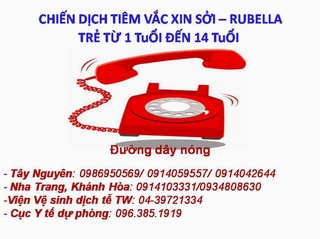 Lập 4 đường dây nóng giải đáp tiêm vắc xin Sởi – Rubella