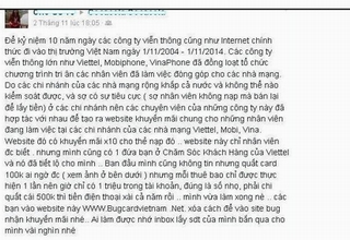 Cảnh báo hình thức lừa đảo nạp thẻ qua Facebook