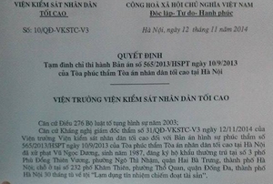 Tạm hoãn thi hành án cán bộ ngân hàng bị án oan