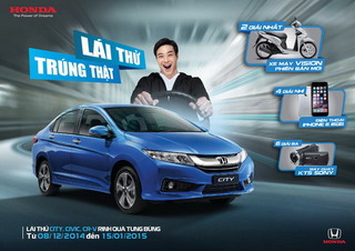Lái thử ô tô Honda, trúng xe máy Vision