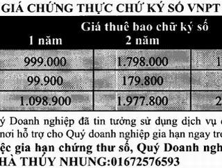 Cảnh giác với hành vi mạo danh VNPT lừa gạt dịch vụ Chữ ký số