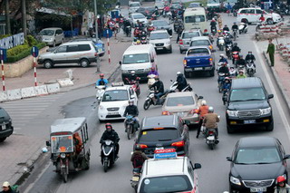  Đường 3 làn độc nhất giữa Thủ đô