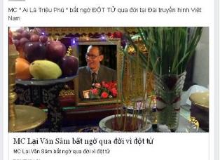 MC Lại Văn Sâm và trò đùa tàn ác của mạng xã hội