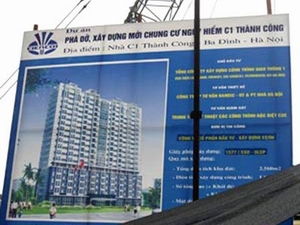 Chung cư C1 Thành Công biến thành bãi đỗ xe