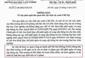 Đại học Lâm nghiệp &quot;mượn danh&quot; Công an Hà Nội?