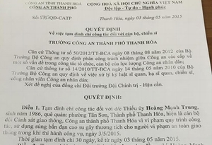 Thiếu úy công an rút súng bắn người vi phạm
