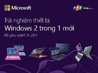 Trải nghiệm máy tính Windows với quà tặng thú vị