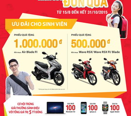 Honda rầm rộ khuyến mại trước năm học mới