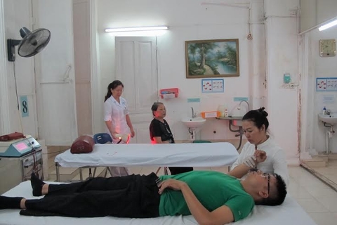 Tại khoa PHCN bệnh viện Saint Paul