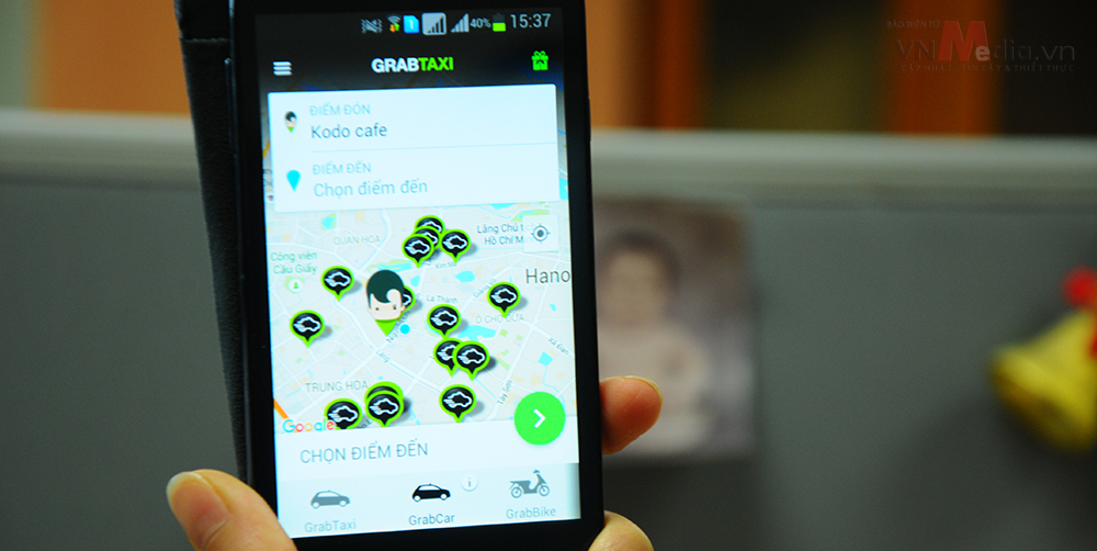 Cước Grab Taxi tăng lên hơn 9.000 đồng/km