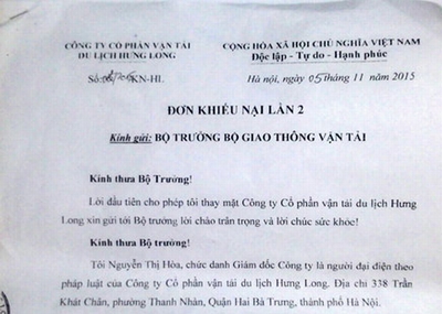 Một doanh nghiệp &quot;cầu cứu&quot; Bộ trưởng Định La Thăng
